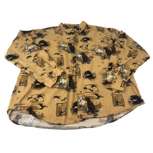 Vintage Field Tested Outdoor Life Mens XL Retriever Duck Hunting Button Up Shirt